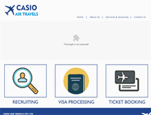 Tablet Screenshot of casioairtravels.com